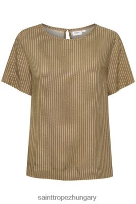 Saint Tropez Hungary | Saint Tropez tracysz blúz LP266D597 barna grafikus bőr nők