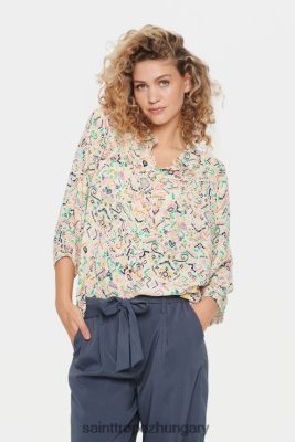 Saint Tropez Hungary | Saint Tropez vidalsz ing LP266D421 krémes pöttyös bohémia nők